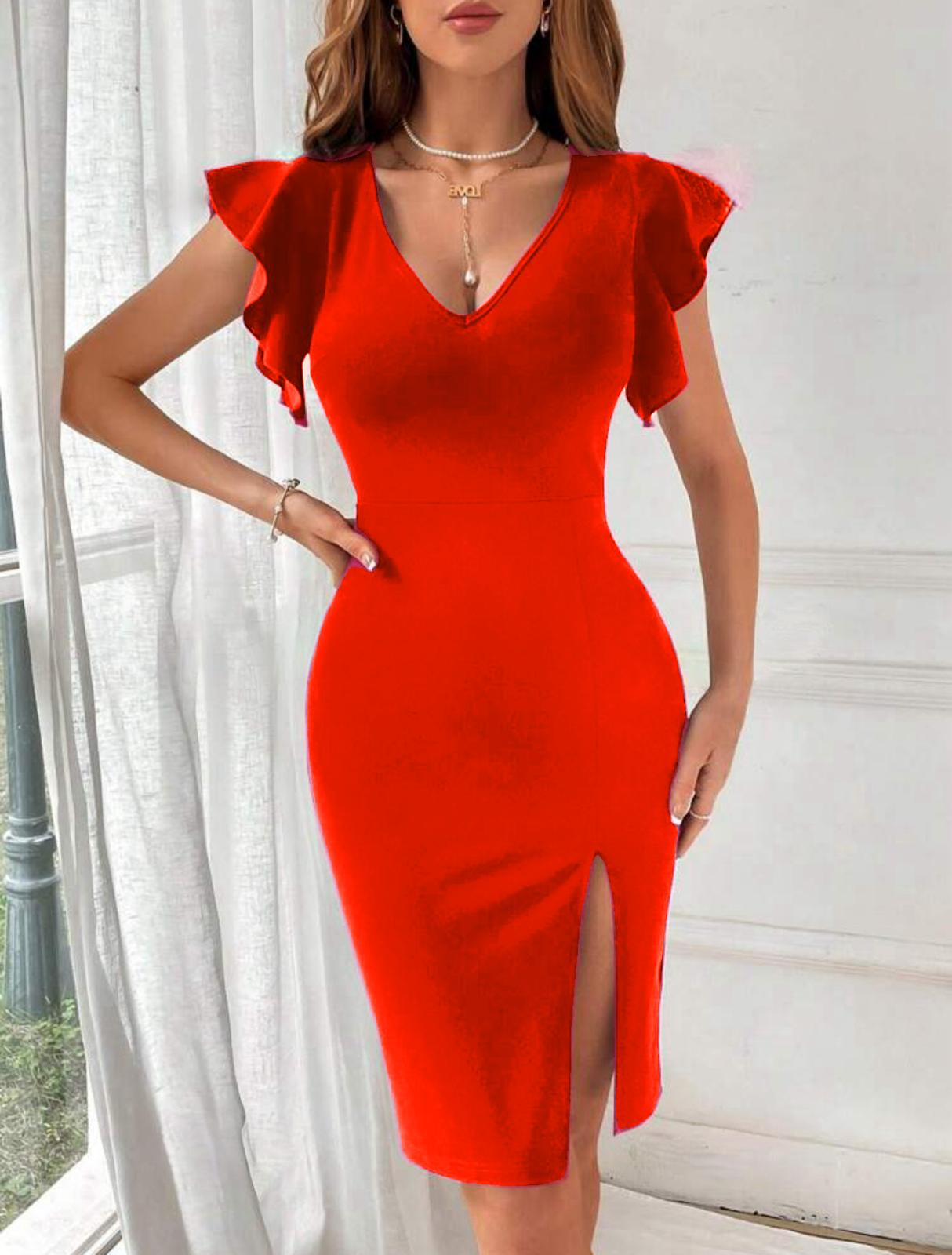 Rochie Sindi Rosu Corai